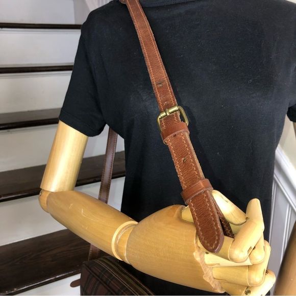 RALPH LAUREN Black Watch Tartan Plaid Crossbody Messenger Bag - Picture 8 of 17